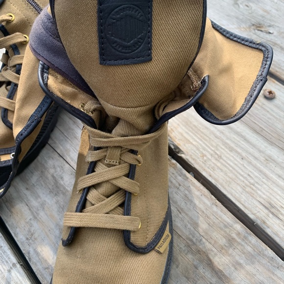 Palladium pampa peloton zip boots women's DULL GLD/AFTERDRK 93489-233-M Size 10 - Picture 8 of 12